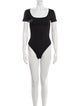 Anine Bing Square Neckline Short Sleeve Bodysuit