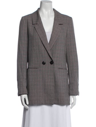 Anine Bing Plaid Print Blazer