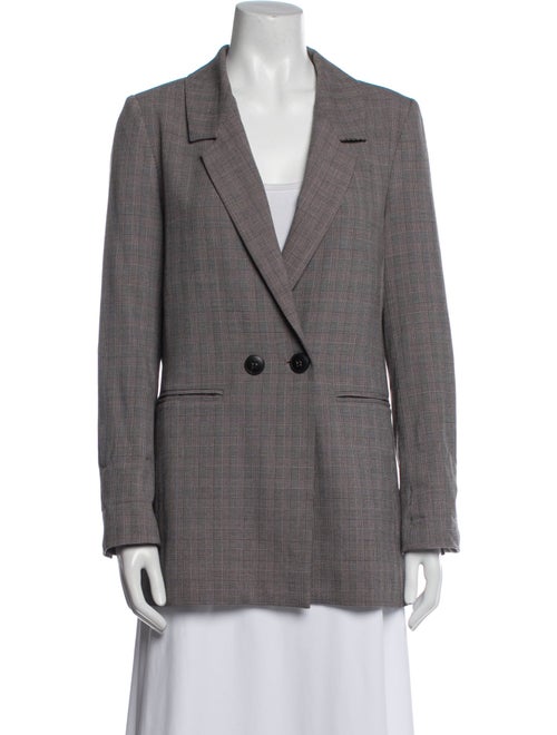 Anine Bing Plaid Print Blazer