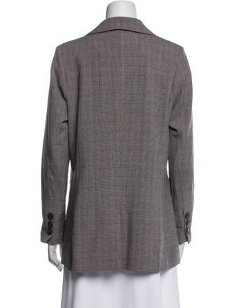 Anine Bing Plaid Print Blazer