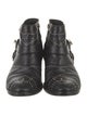 Anine Bing Leather Studded Accents Moto Boots