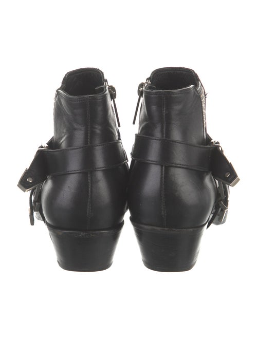 Anine Bing Leather Studded Accents Moto Boots