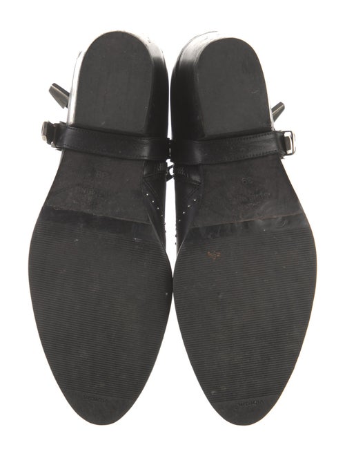 Anine Bing Leather Studded Accents Moto Boots