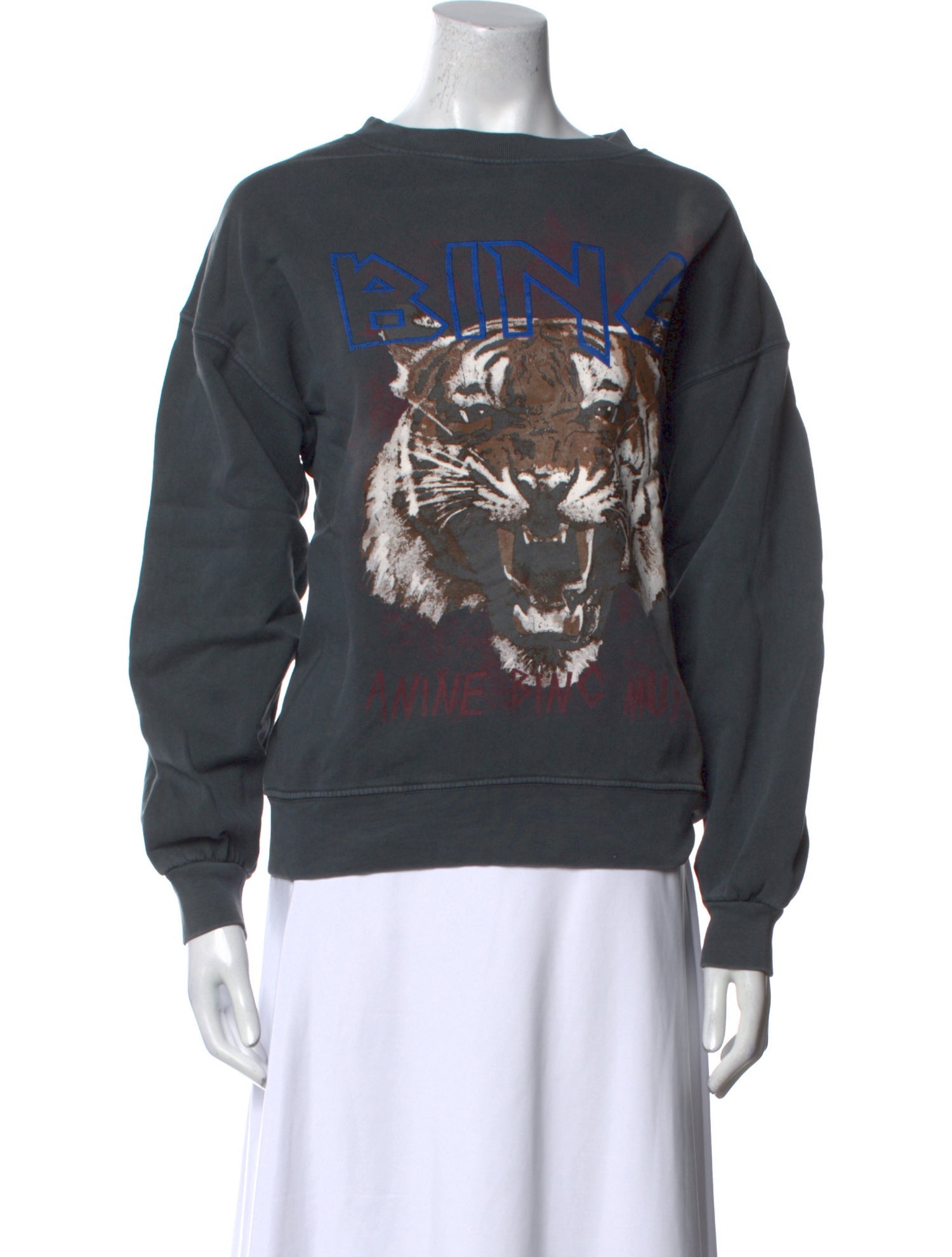 Anine Bing Graphic Print Crew Neck Sweatshirt