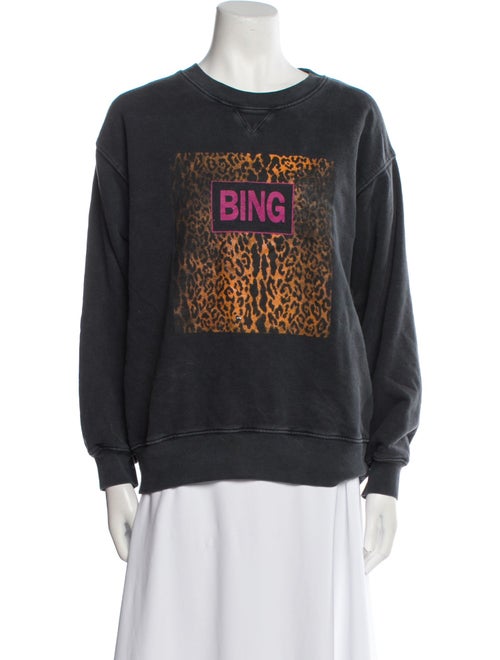 Anine Bing Graphic Print Crew Neck Sweatshirt
