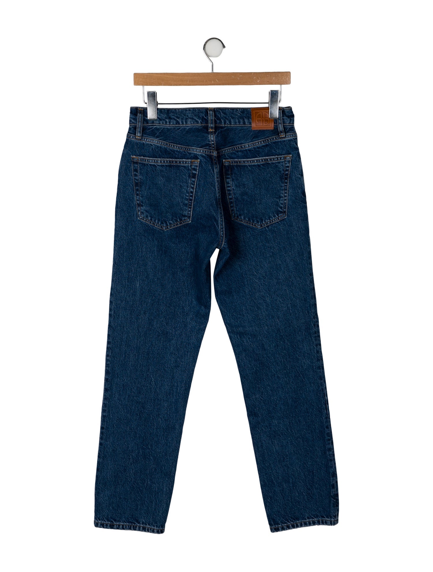 Anine Bing Mid-Rise Straight Leg Jeans