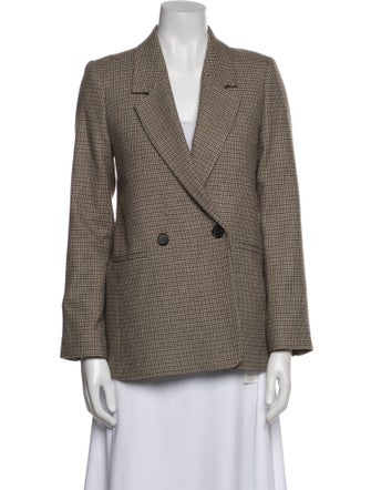 Anine Bing Houndstooth Print Blazer