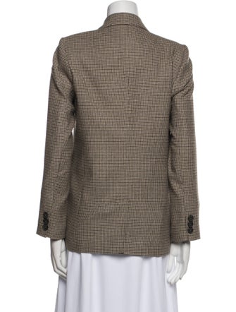 Anine Bing Houndstooth Print Blazer