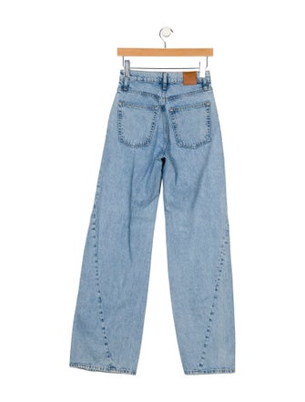 Anine Bing Mid-Rise Wide Leg Jeans