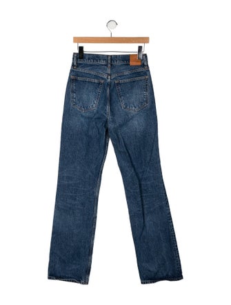 Anine Bing High-Rise Straight Leg Jeans