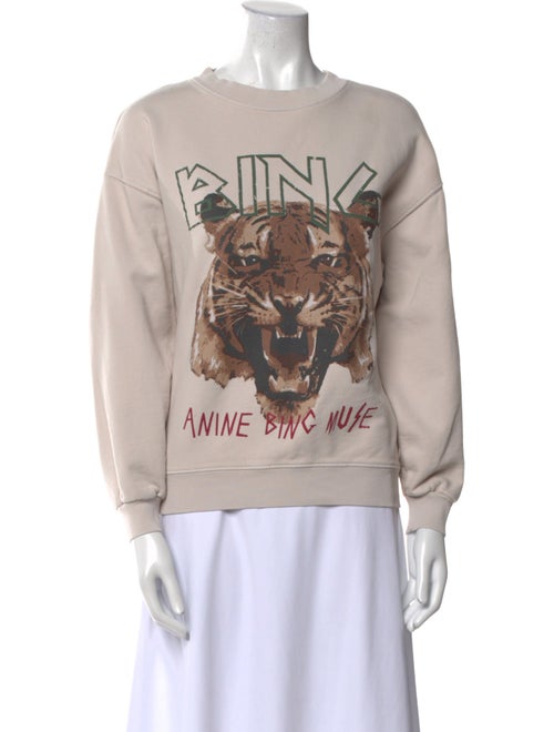 Anine Bing Graphic Print Crew Neck Sweatshirt