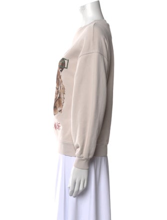 Anine Bing Graphic Print Crew Neck Sweatshirt