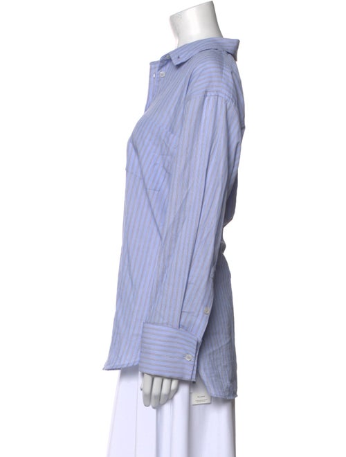 Anine Bing Striped Long Sleeve Button-Up Top