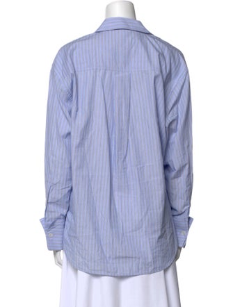 Anine Bing Striped Long Sleeve Button-Up Top