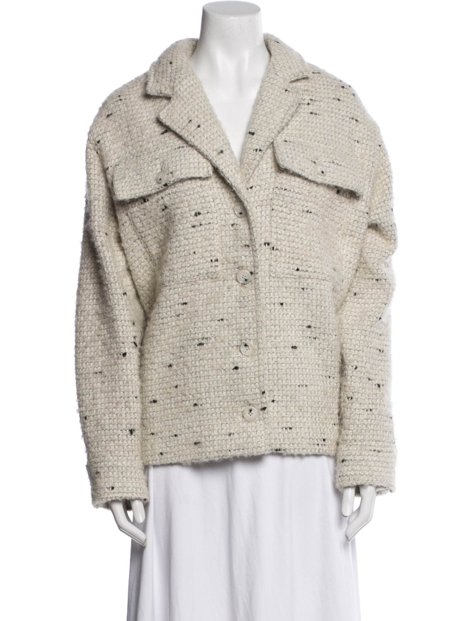 Anine Bing Wool Tweed Pattern Jacket