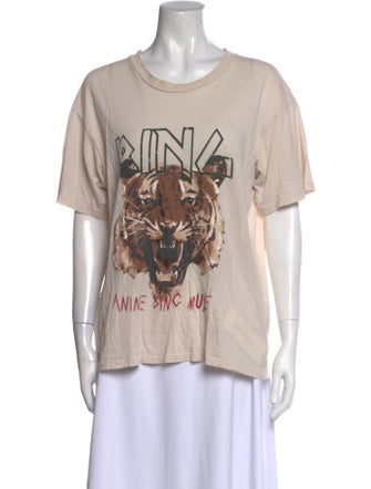 Anine Bing Graphic Print Crew Neck T-Shirt