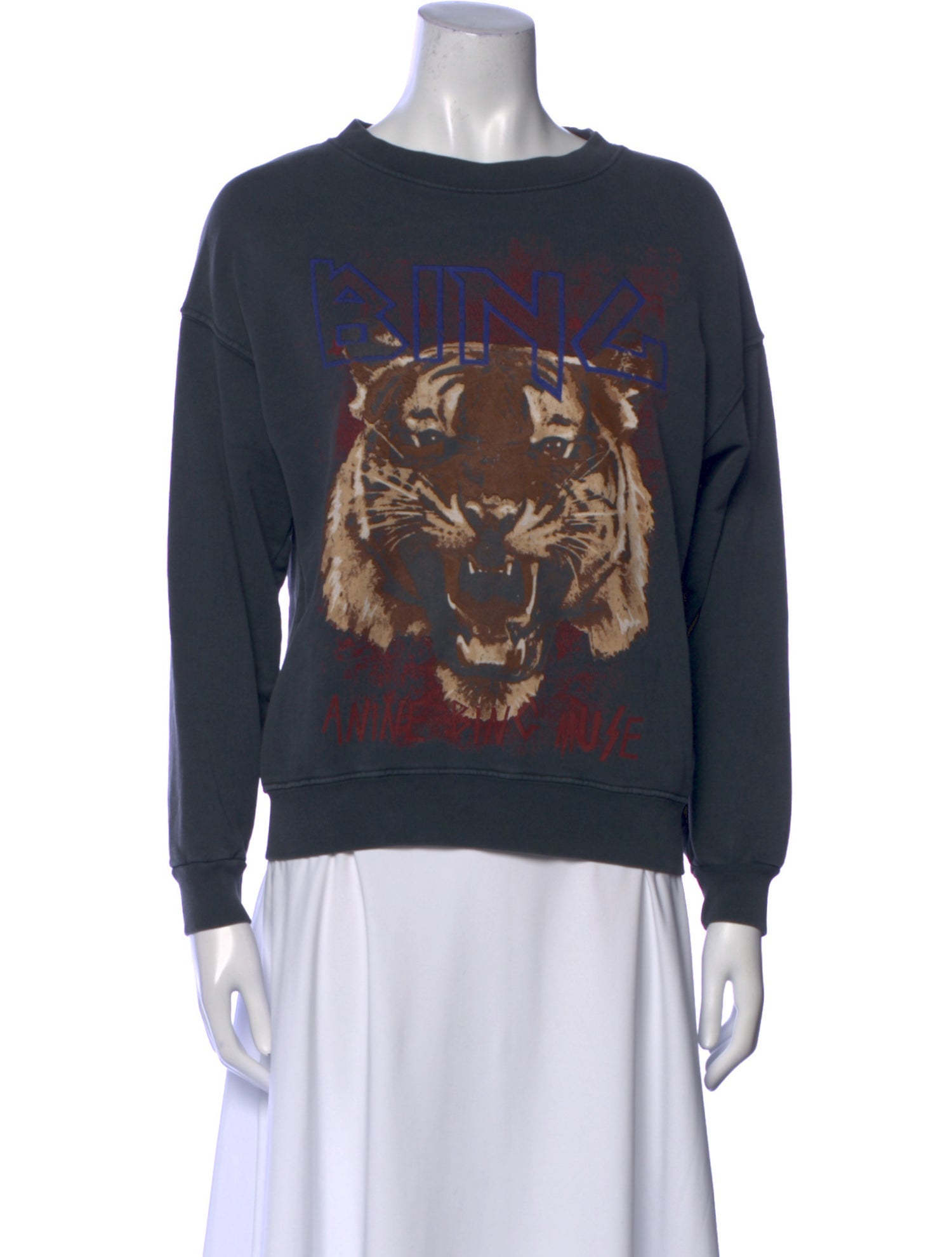 Anine Bing Graphic Print Crew Neck Sweatshirt