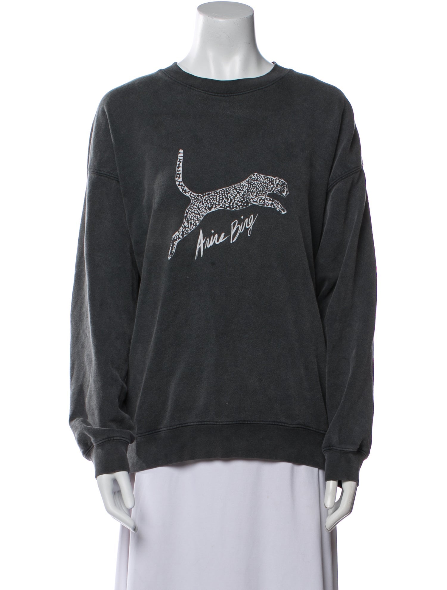 Anine Bing Graphic Print Crew Neck Sweatshirt