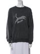 Anine Bing Graphic Print Crew Neck Sweatshirt