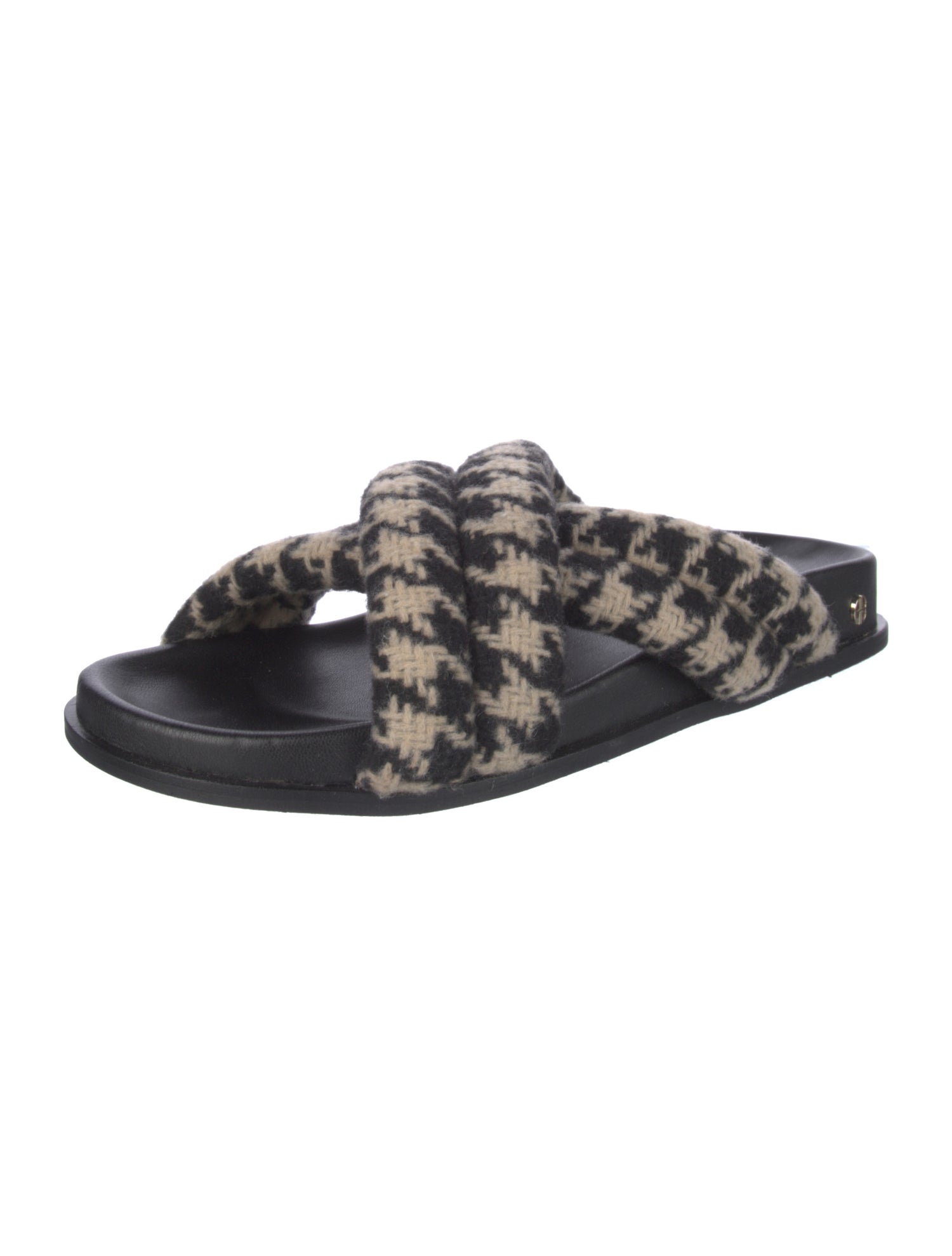 Anine Bing Houndstooth Print Slides