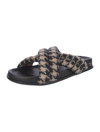 Anine Bing Houndstooth Print Slides