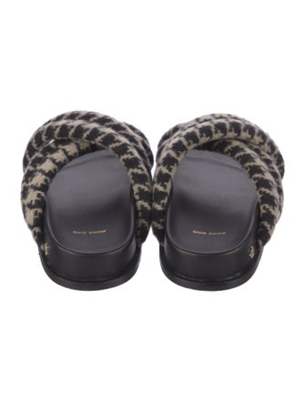 Anine Bing Houndstooth Print Slides