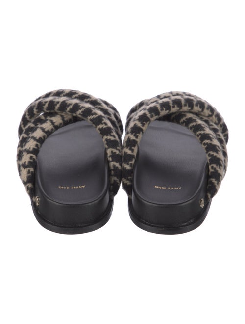 Anine Bing Houndstooth Print Slides