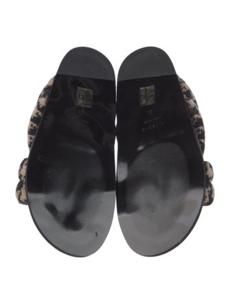 Anine Bing Houndstooth Print Slides