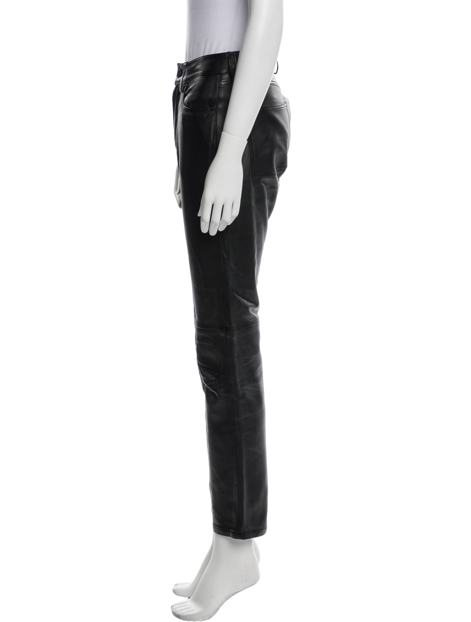 Anine Bing Lamb Leather Straight Leg Pants