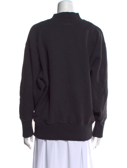Anine Bing Mock Neck Long Sleeve Sweatshirt