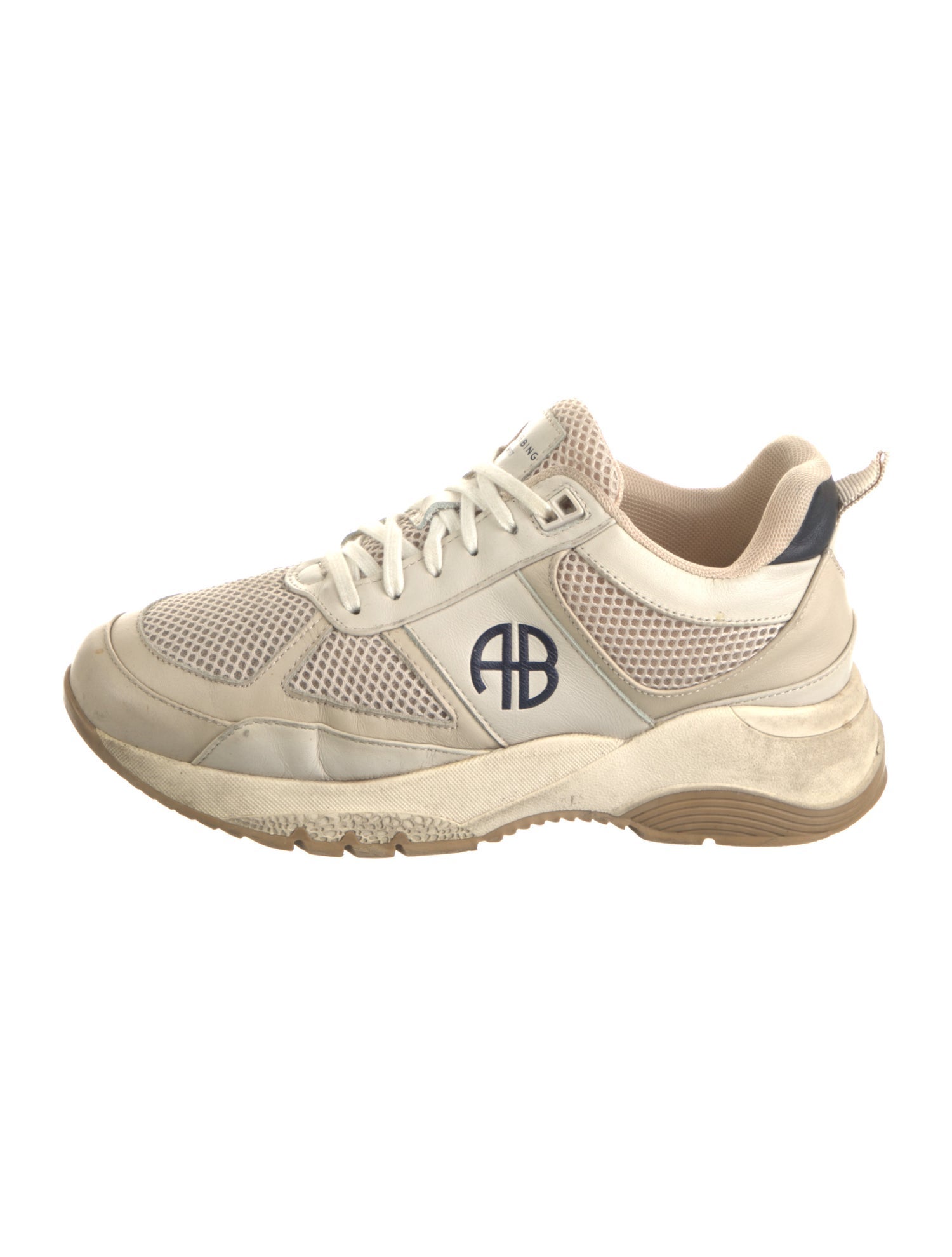 Anine Bing Mesh Graphic Print Sneakers