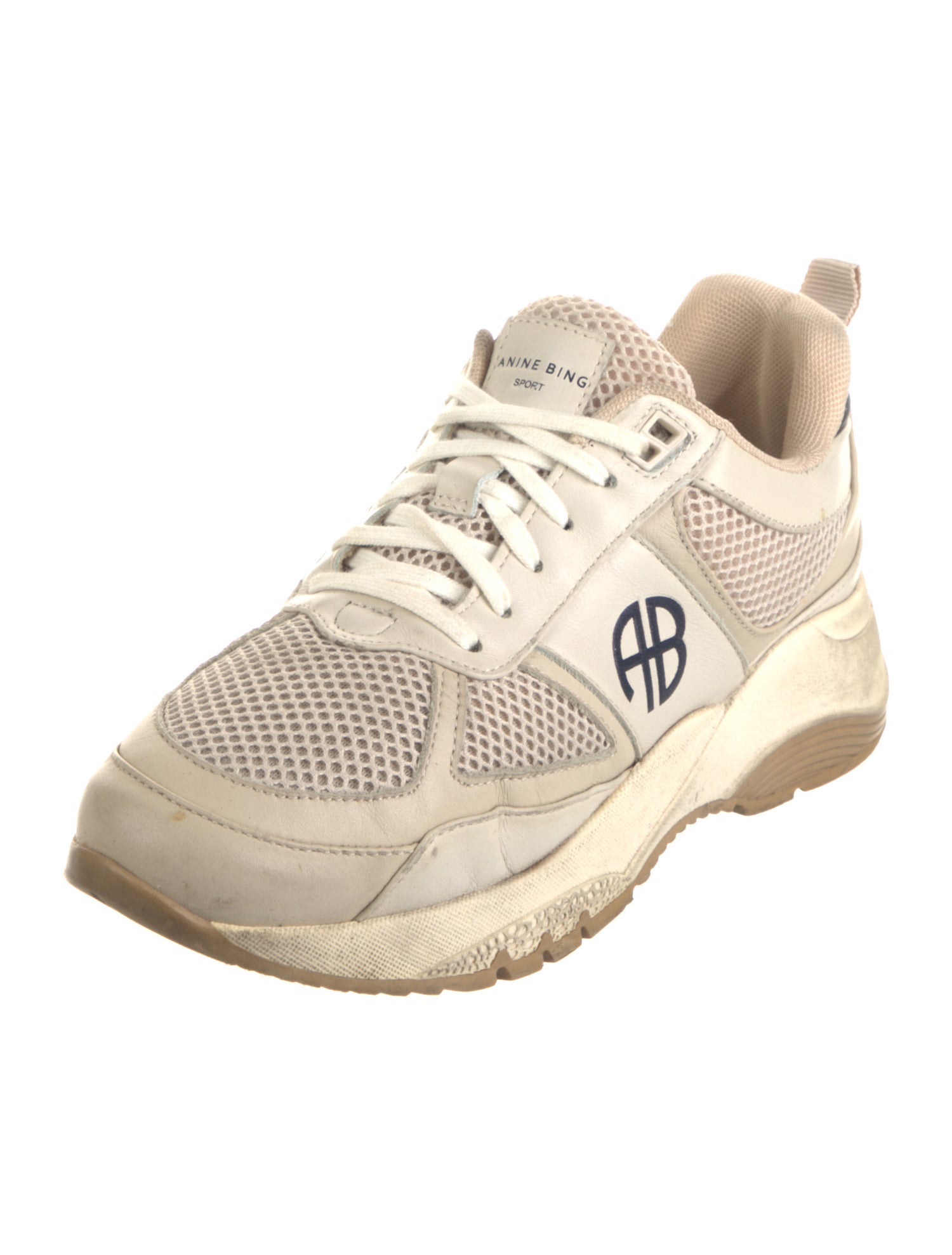 Anine Bing Mesh Graphic Print Sneakers