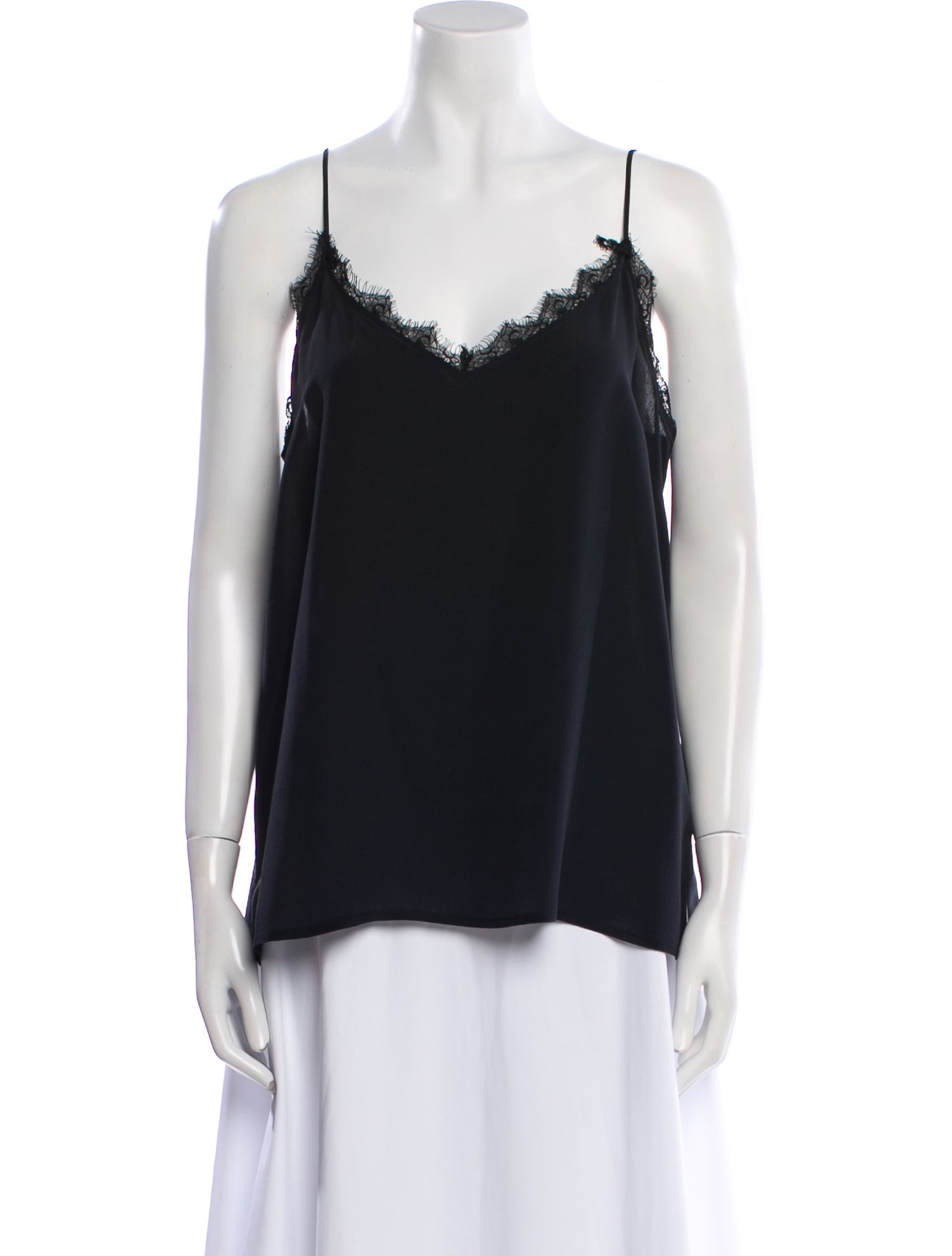 Anine Bing Silk V-Neck Top