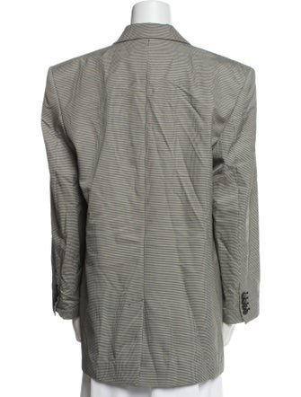 Anine Bing Wool Houndstooth Print Blazer