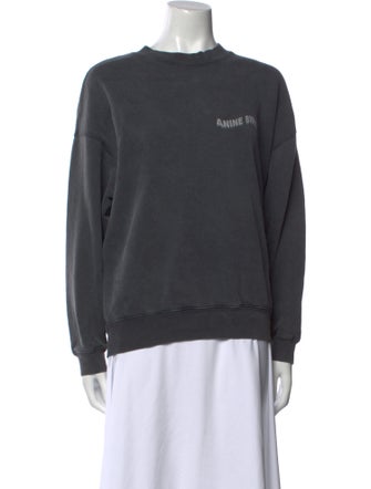 Anine Bing Crew Neck Long Sleeve Sweatshirt