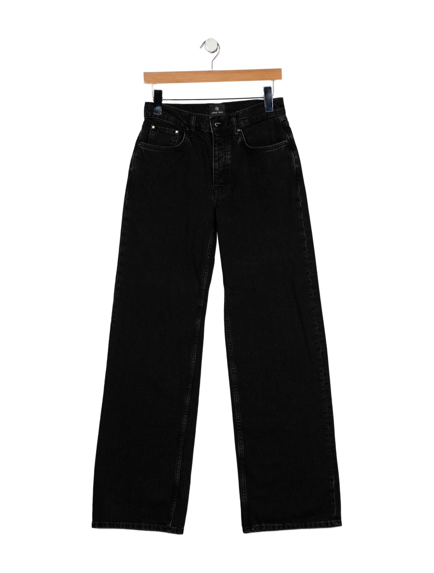 Anine Bing Mid-Rise Wide Leg Jeans
