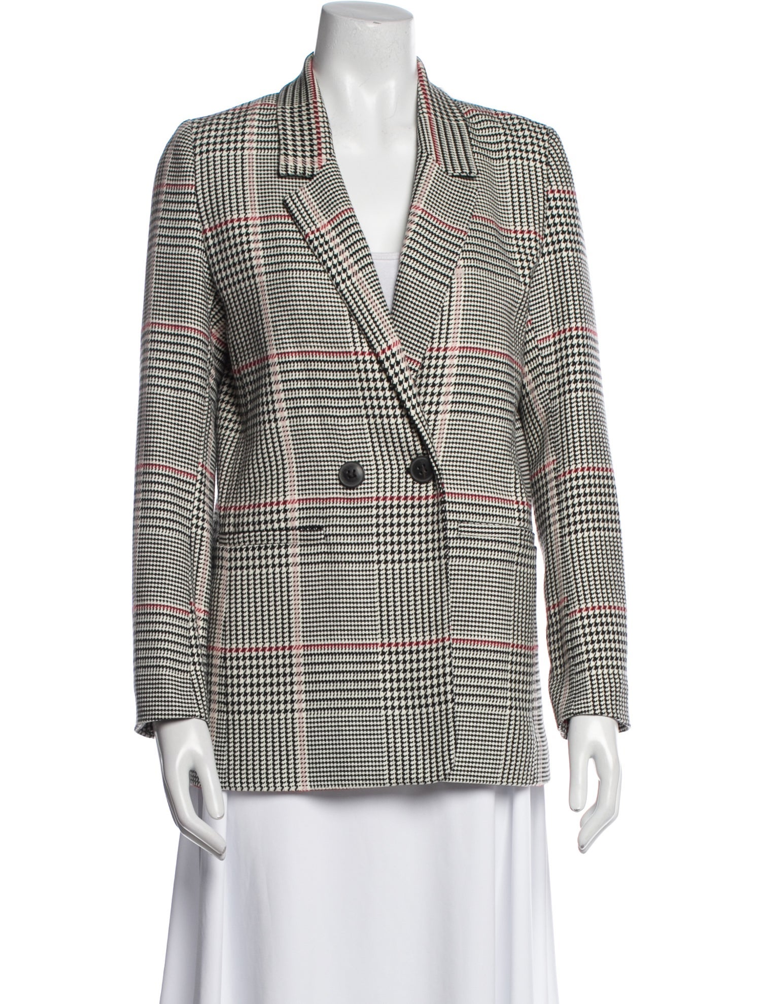 Anine Bing Houndstooth Print Blazer