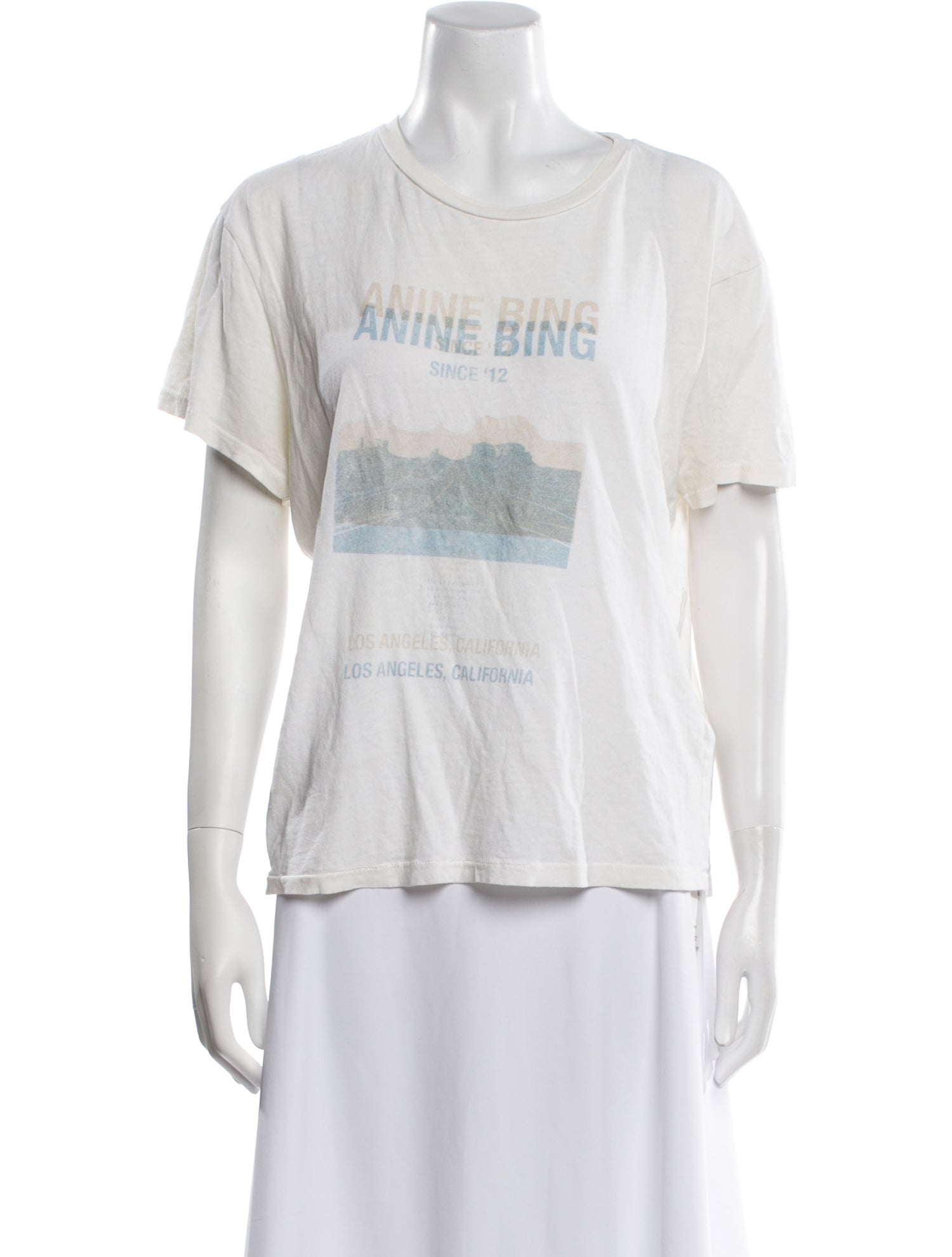 Anine Bing Graphic Print Crew Neck T-Shirt