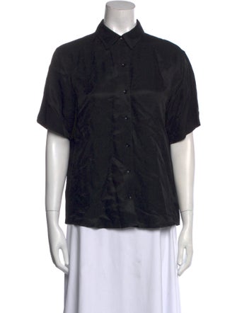Anine Bing Short Sleeve Button-Up Top