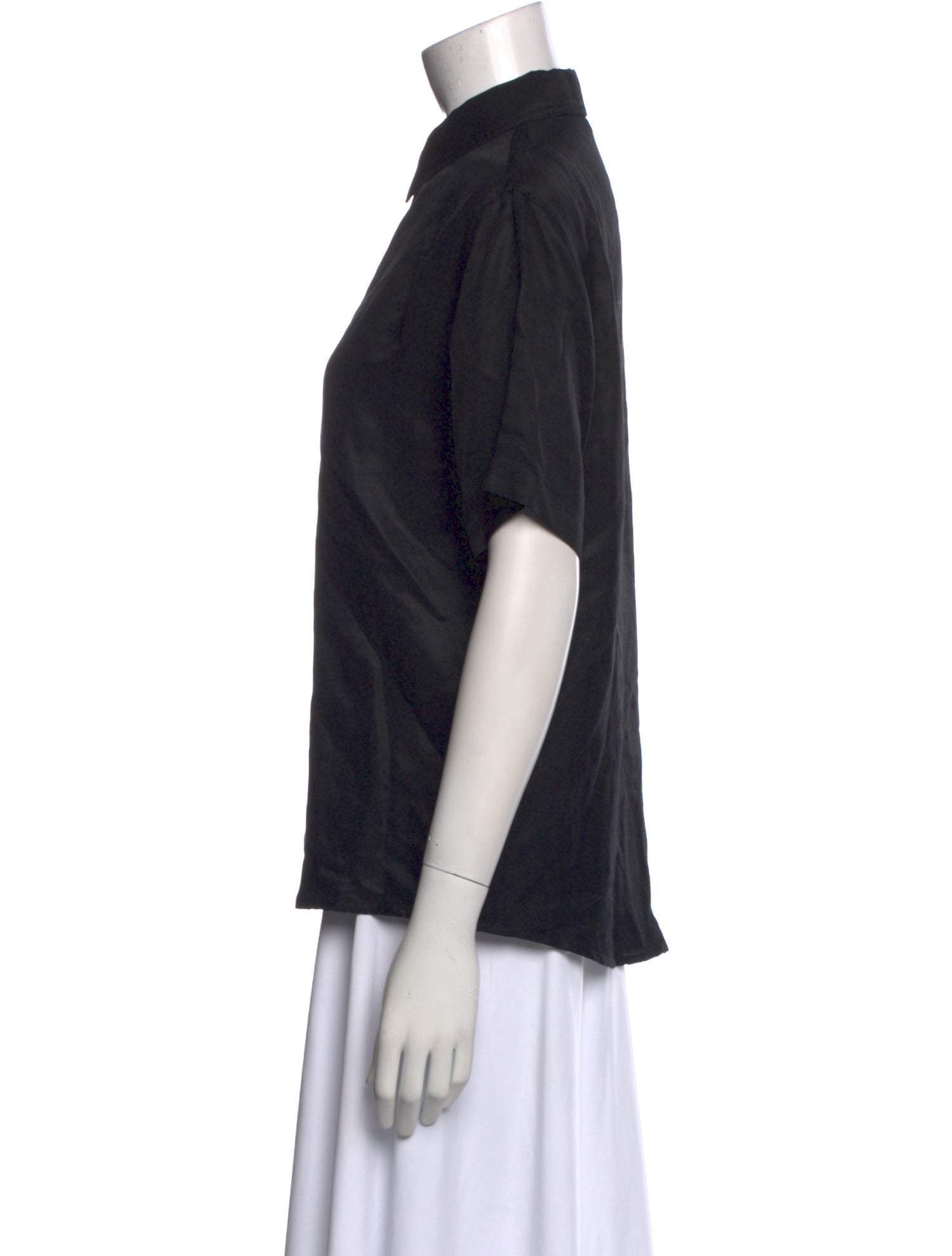 Anine Bing Short Sleeve Button-Up Top