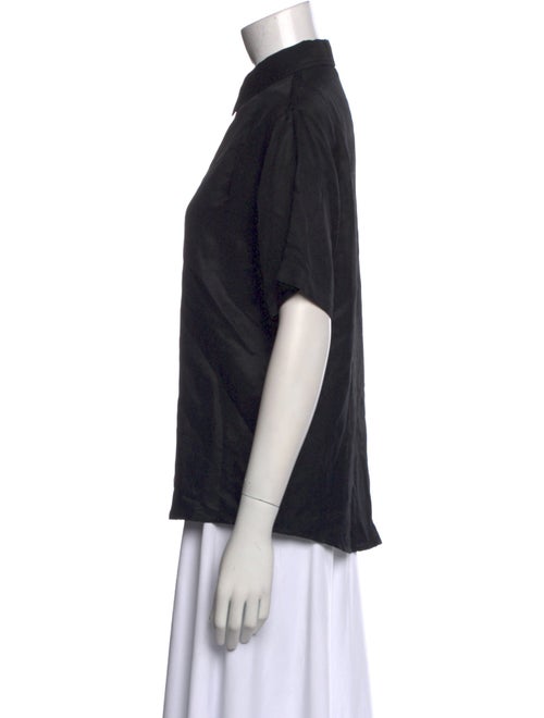 Anine Bing Short Sleeve Button-Up Top