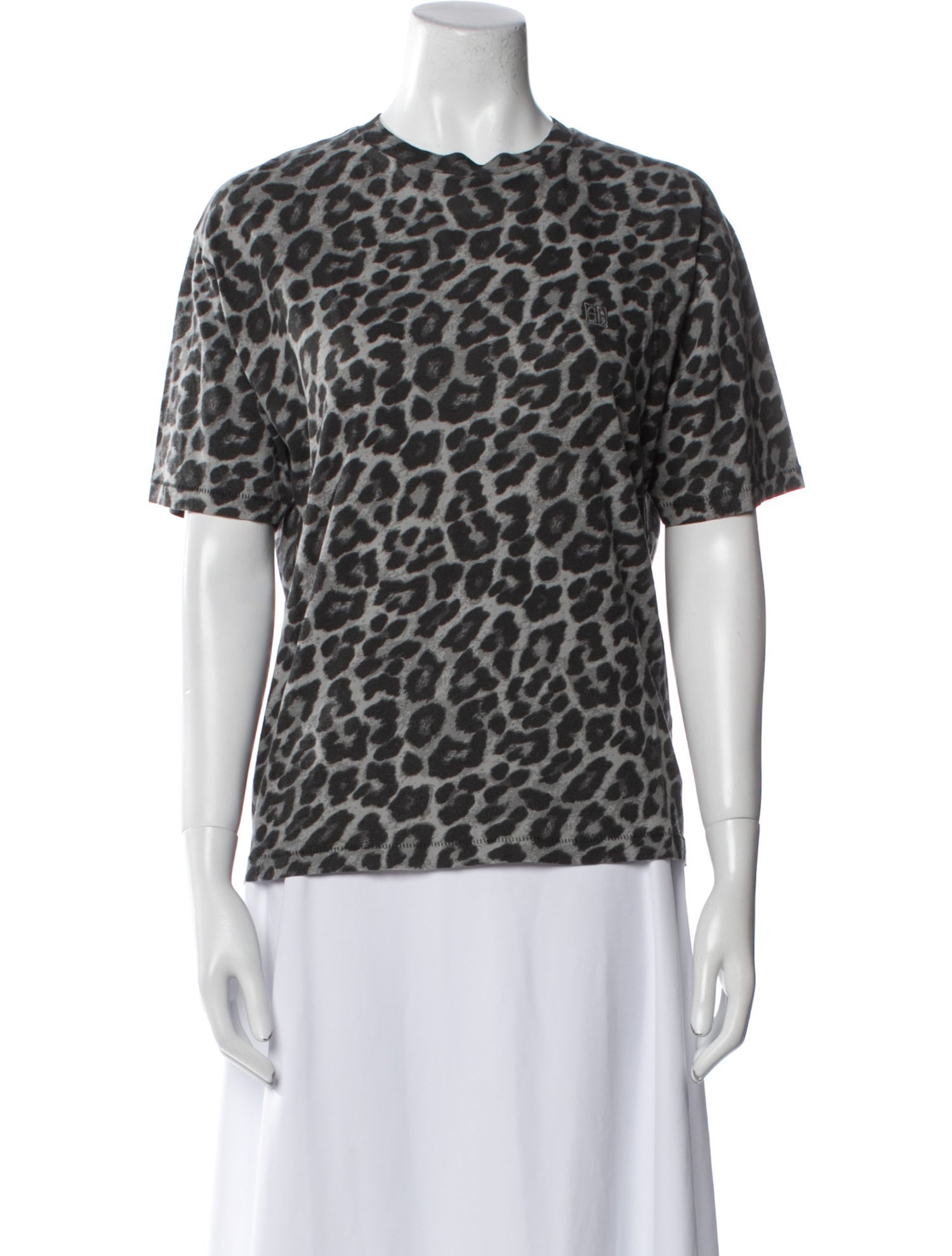 Anine Bing Animal Print Crew Neck T-Shirt w/ Tags