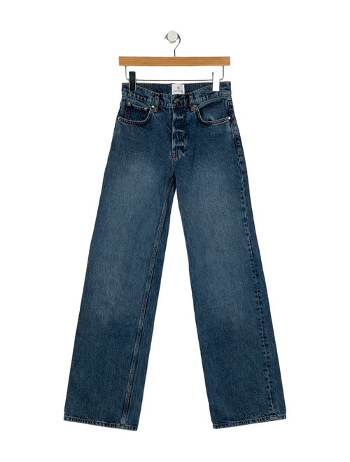 Anine Bing Mid-Rise Wide Leg Jeans
