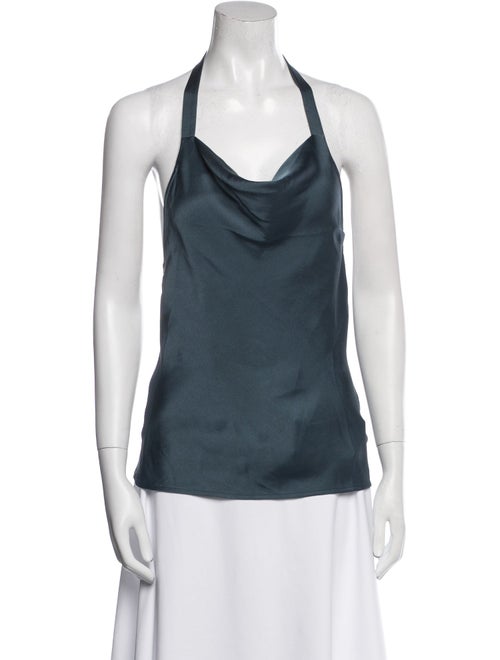 Anine Bing Silk Cowl Neck Top