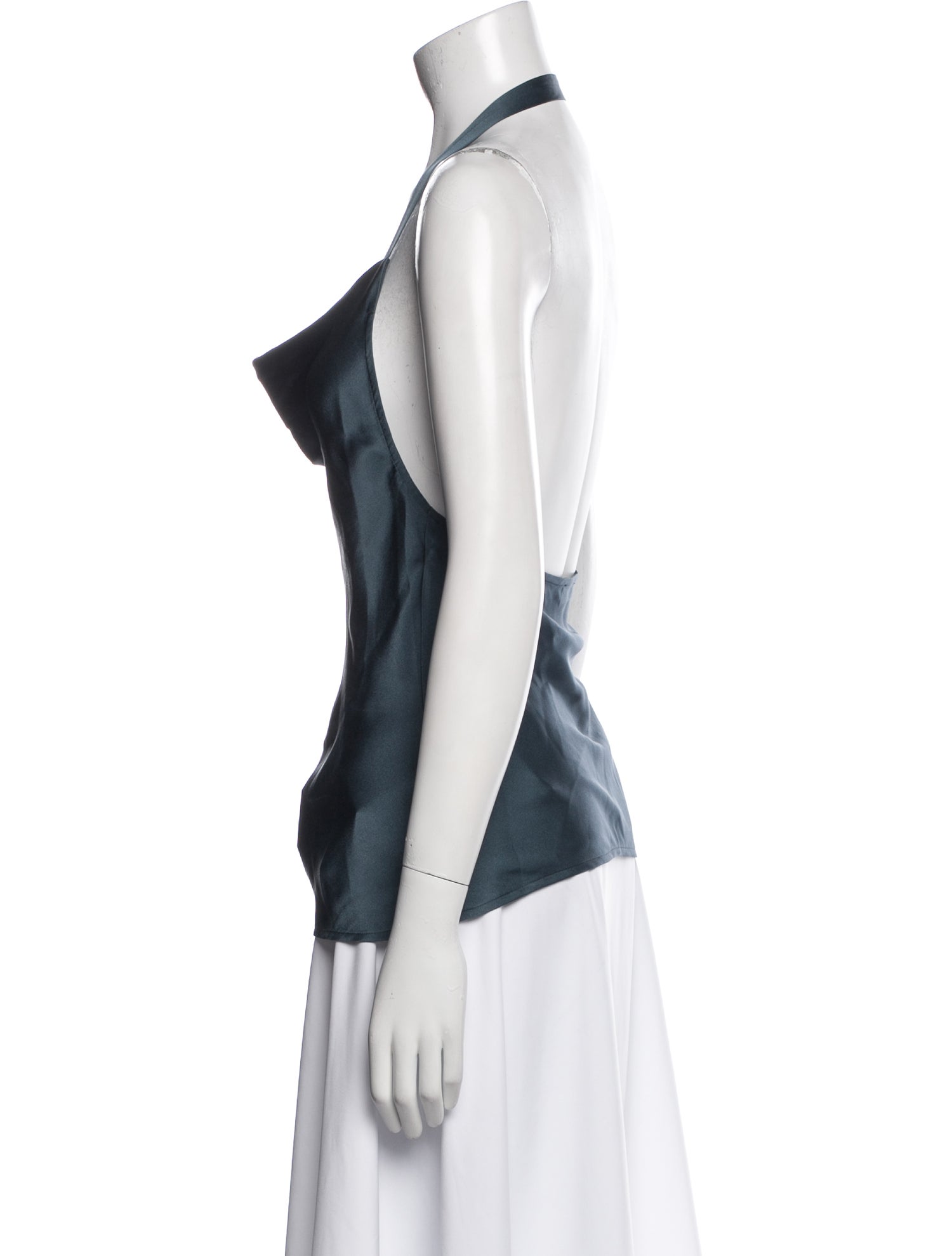 Anine Bing Silk Cowl Neck Top