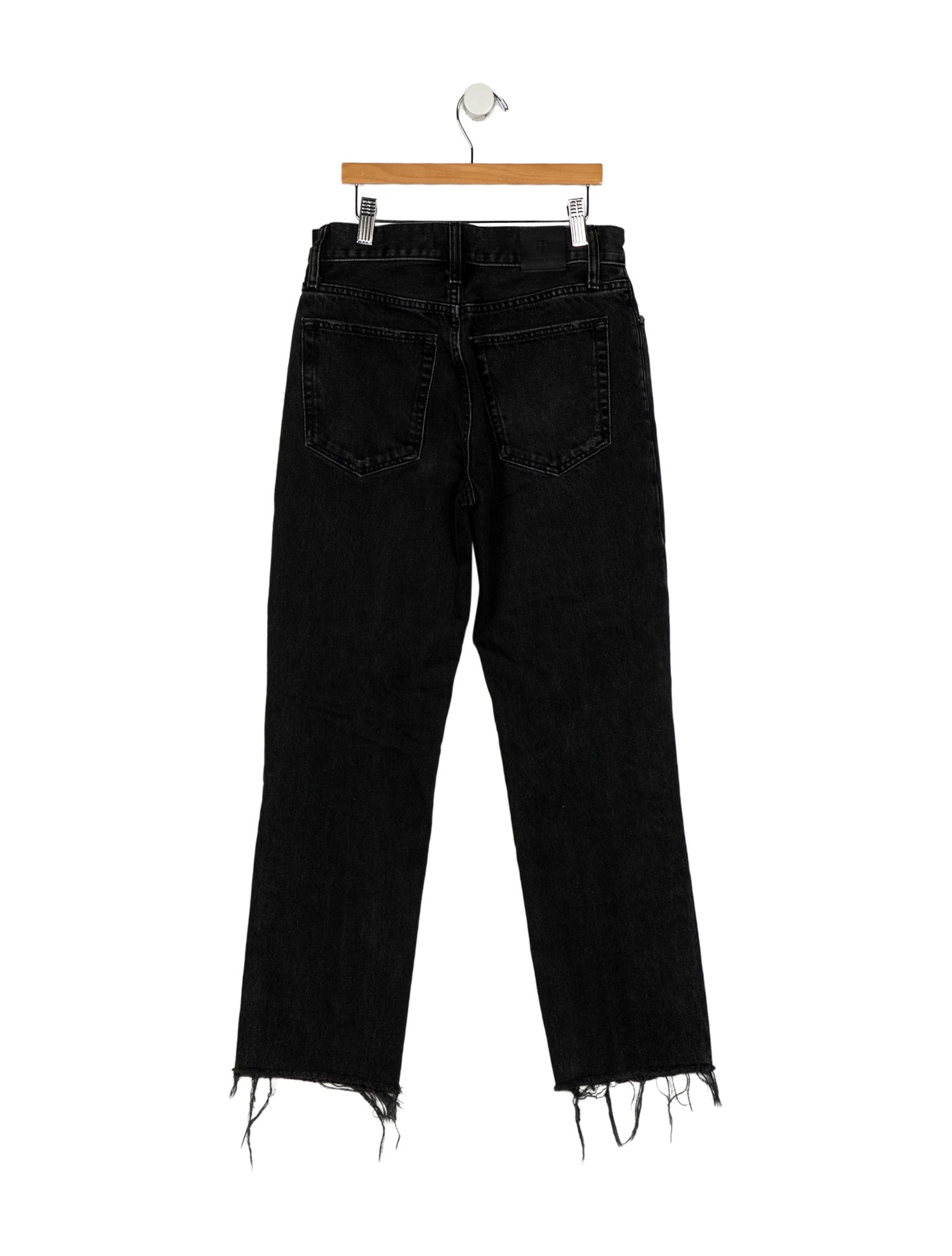 Anine Bing Mid-Rise Straight Leg Jeans