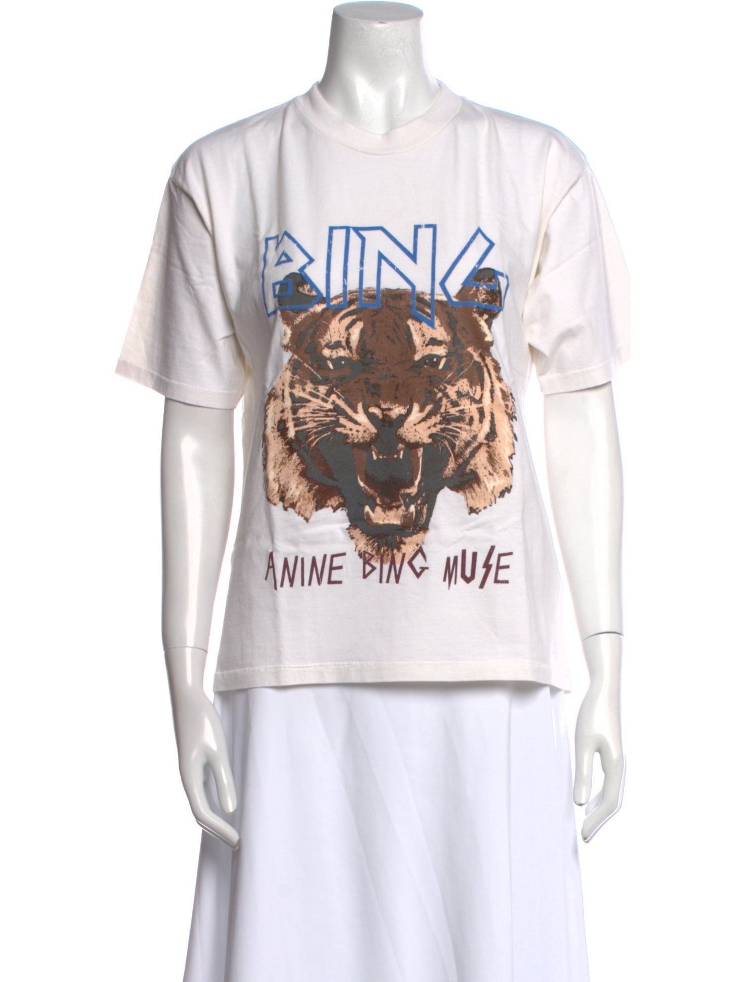 Anine Bing Graphic Print Crew Neck T-Shirt