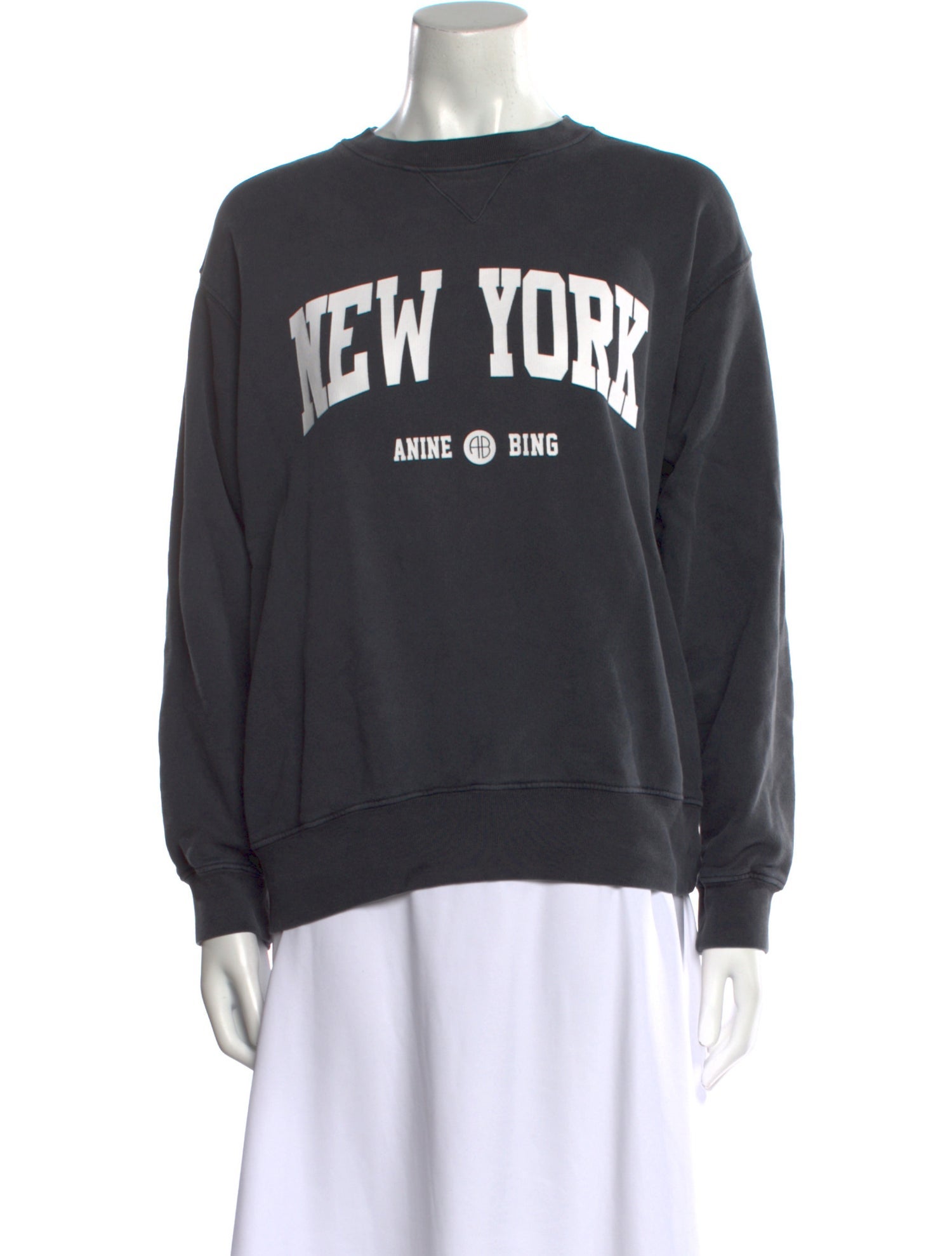 Anine Bing Graphic Print Crew Neck Sweatshirt