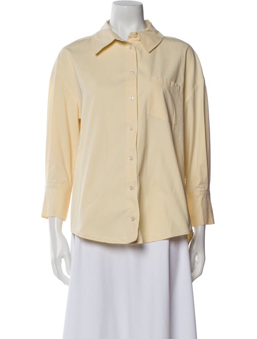 Anine Bing Three-Quarter Sleeve Button-Up Top