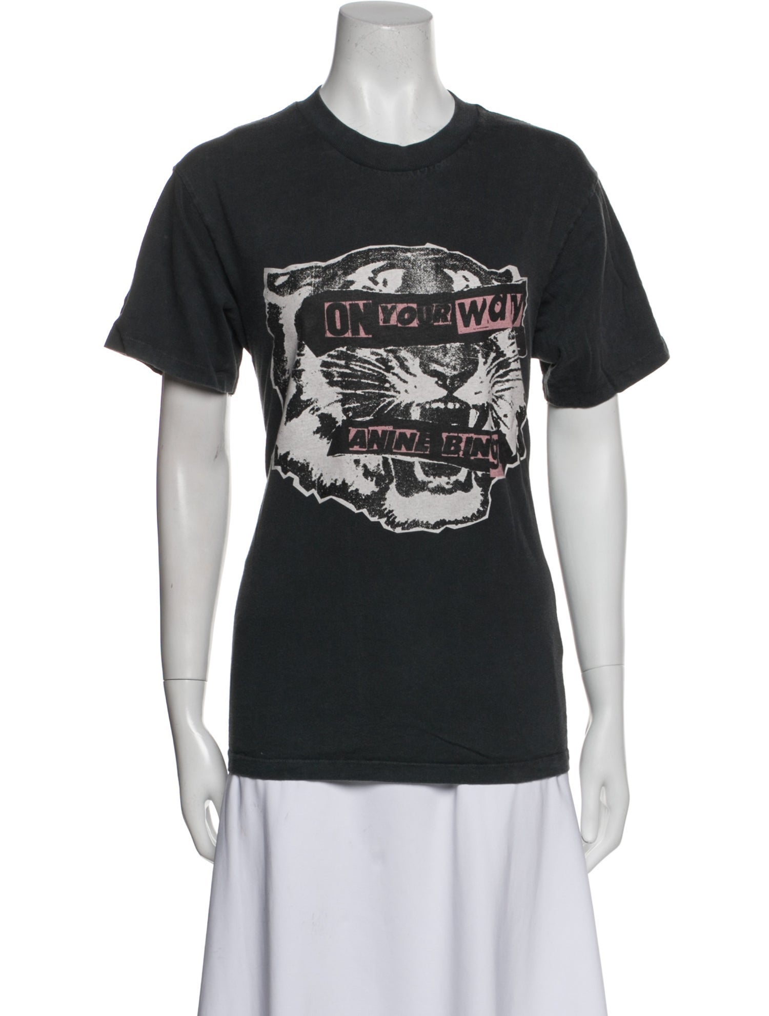 Anine Bing Graphic Print Crew Neck T-Shirt